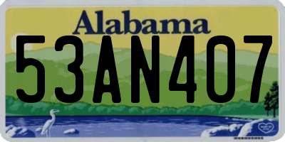 AL license plate 53AN407