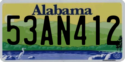AL license plate 53AN412