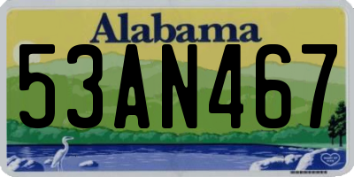 AL license plate 53AN467