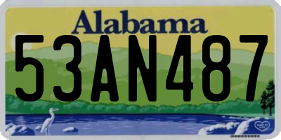 AL license plate 53AN487