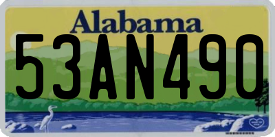 AL license plate 53AN490
