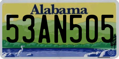 AL license plate 53AN505