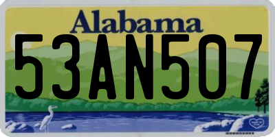 AL license plate 53AN507