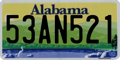 AL license plate 53AN521
