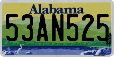 AL license plate 53AN525