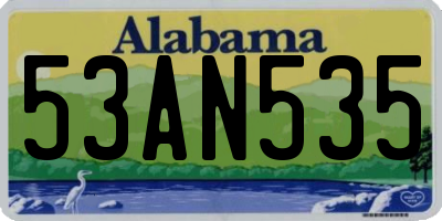 AL license plate 53AN535