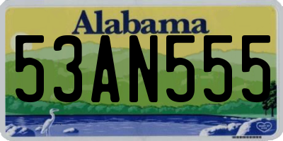 AL license plate 53AN555