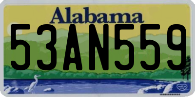 AL license plate 53AN559