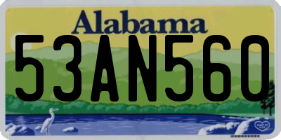 AL license plate 53AN560