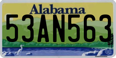 AL license plate 53AN563