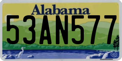 AL license plate 53AN577
