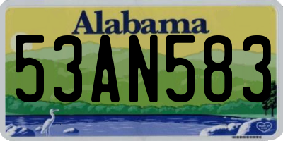 AL license plate 53AN583