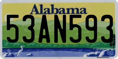 AL license plate 53AN593