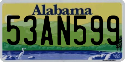 AL license plate 53AN599