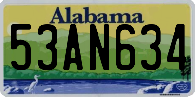 AL license plate 53AN634