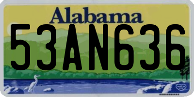 AL license plate 53AN636