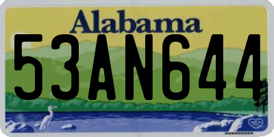 AL license plate 53AN644