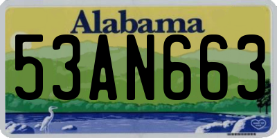 AL license plate 53AN663