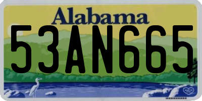 AL license plate 53AN665