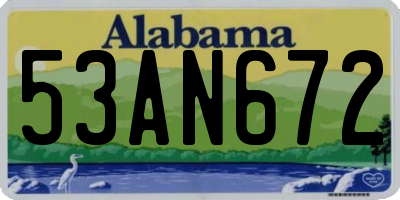 AL license plate 53AN672
