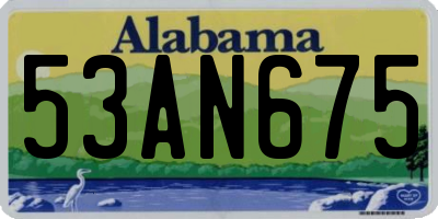 AL license plate 53AN675