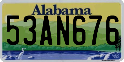 AL license plate 53AN676