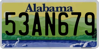 AL license plate 53AN679