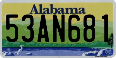 AL license plate 53AN681