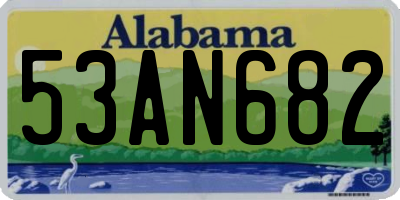 AL license plate 53AN682