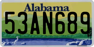AL license plate 53AN689