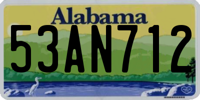 AL license plate 53AN712
