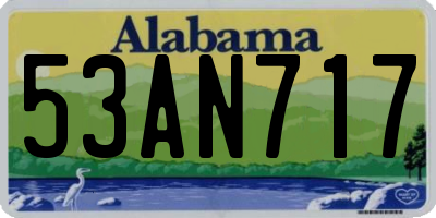 AL license plate 53AN717