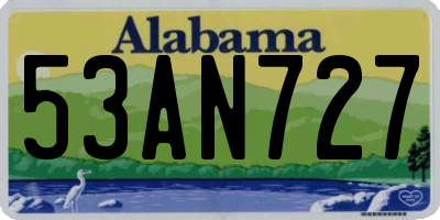 AL license plate 53AN727