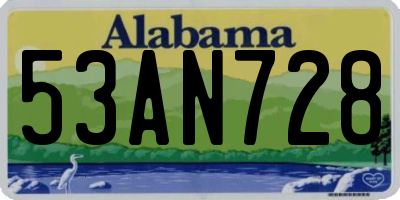 AL license plate 53AN728
