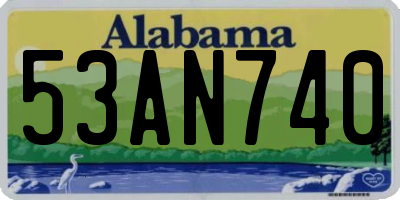 AL license plate 53AN740