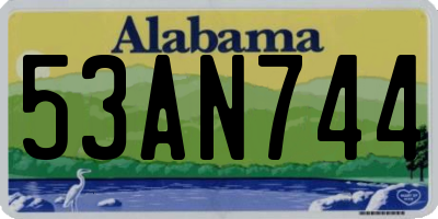 AL license plate 53AN744