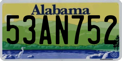 AL license plate 53AN752