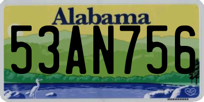 AL license plate 53AN756