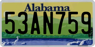 AL license plate 53AN759