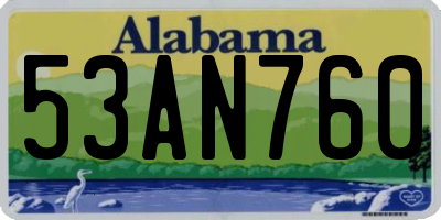 AL license plate 53AN760