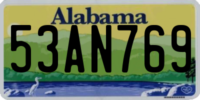AL license plate 53AN769