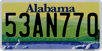 AL license plate 53AN770