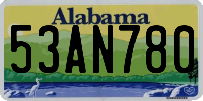 AL license plate 53AN780