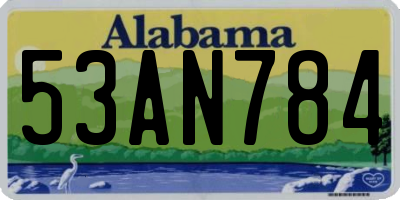 AL license plate 53AN784