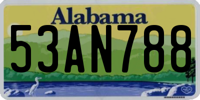 AL license plate 53AN788