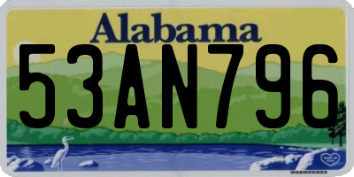 AL license plate 53AN796