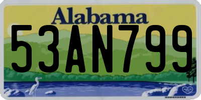 AL license plate 53AN799