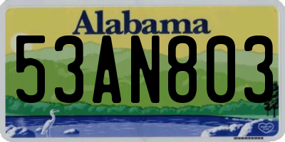 AL license plate 53AN803