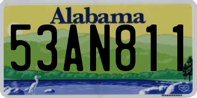 AL license plate 53AN811