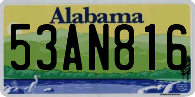 AL license plate 53AN816
